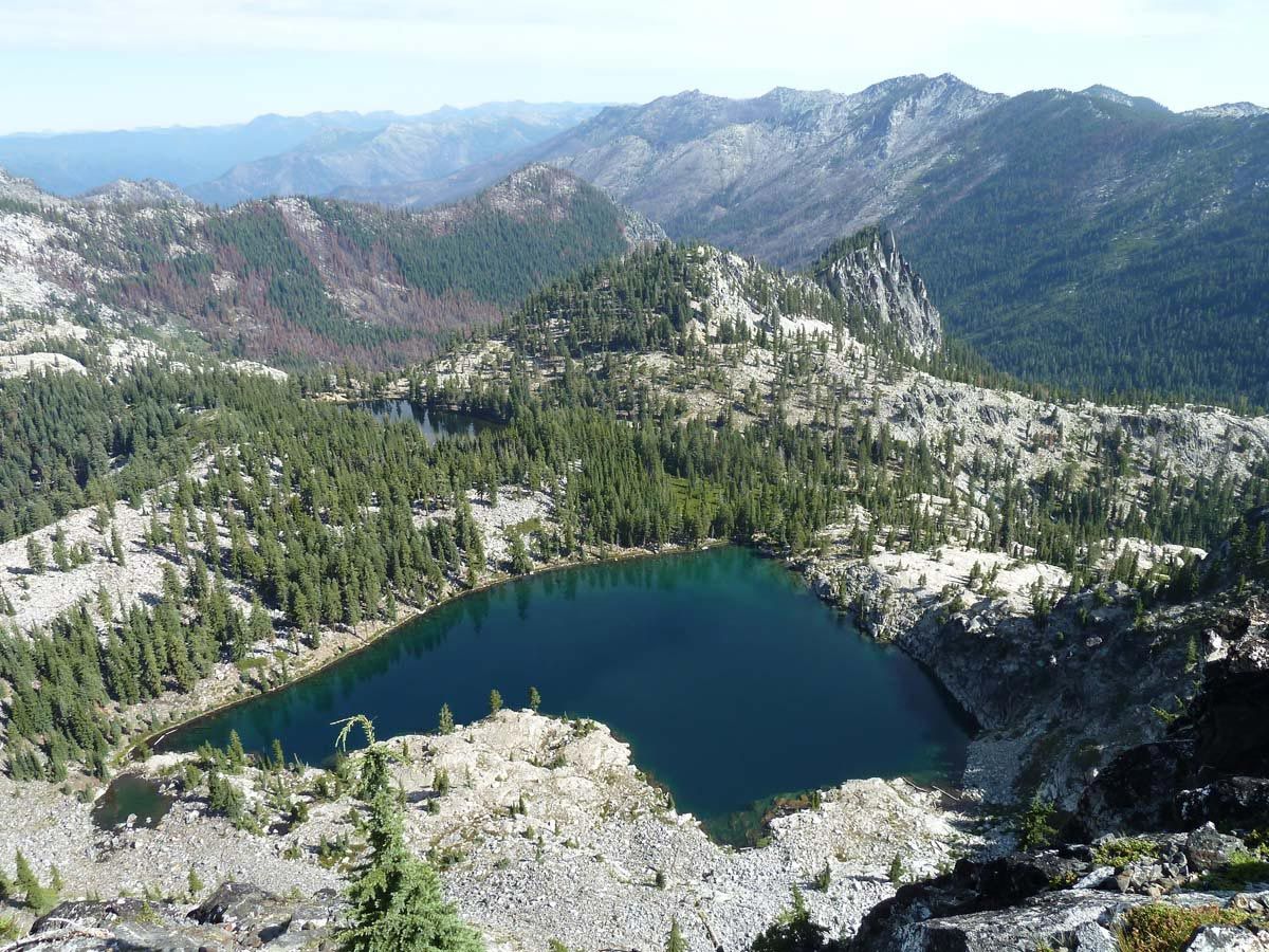 Russian and Waterdog Lake from Russian Peak
