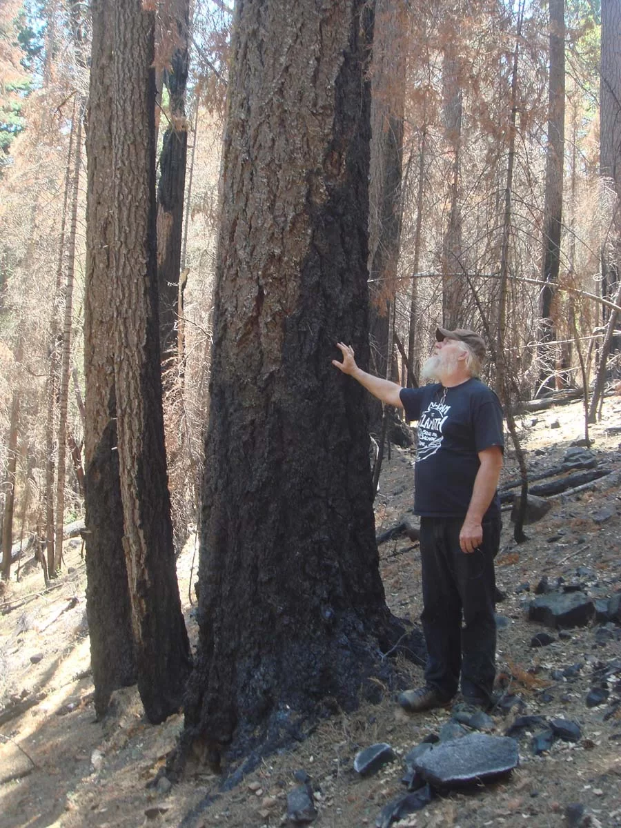 Petey Brucker on the Salmon River after the 2017 Salmon August Fire