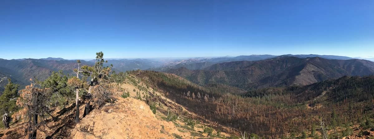 The Siskiyou Crest and the Applegate River watershed from near Cook and Green Pass