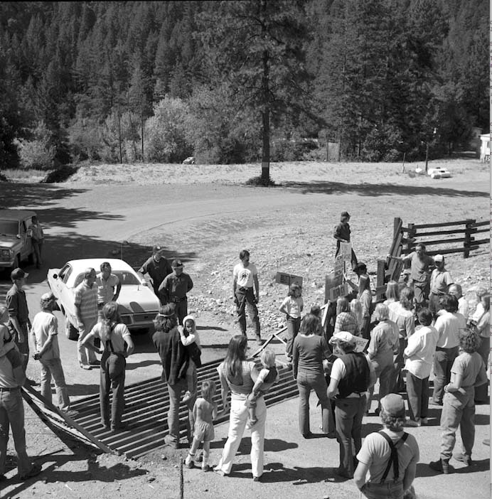 anti-herbicide protest near Forks of Salmon River in 1987