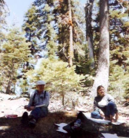 Malcolm and Sue Terence at Hidden Lake in 1980s